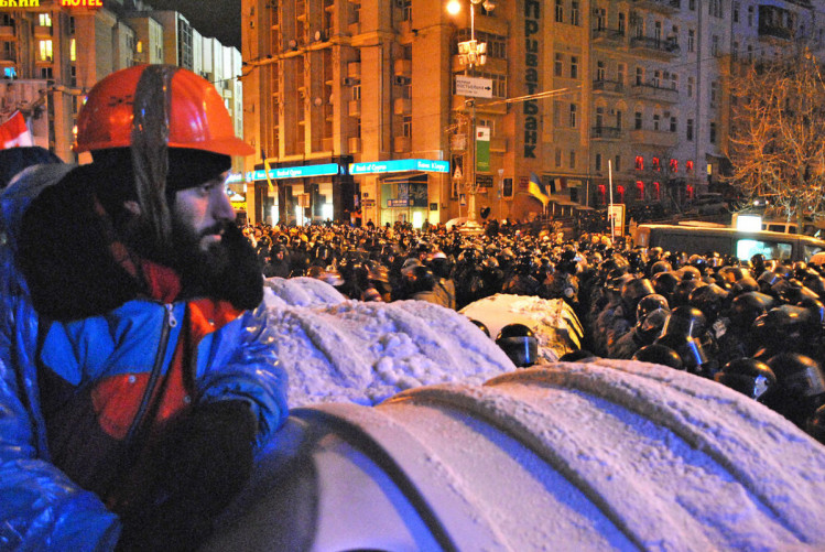 Сергій Нігоян на барикадах у Києві