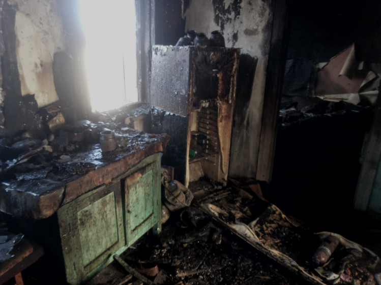 Пожежа в приватному будинку на Харківщині 