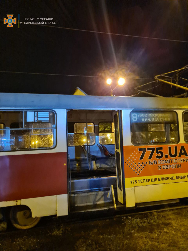 В Харькове на ходу загорелся трамвай 