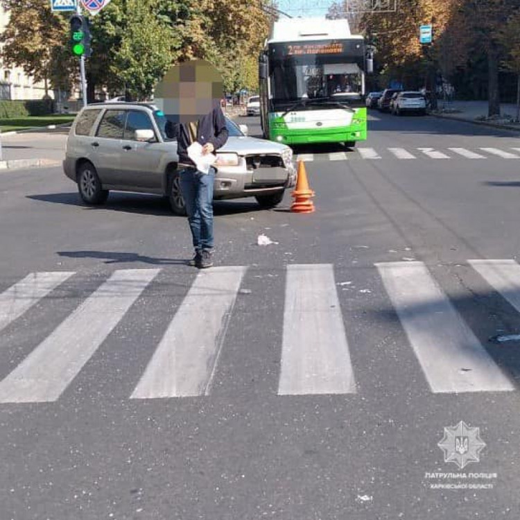 Столкновение трех автомобилей в Харькове