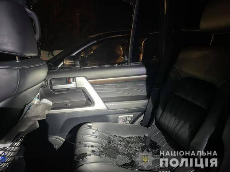 Разбитый в Харькове автомобиль Андрея Лесика