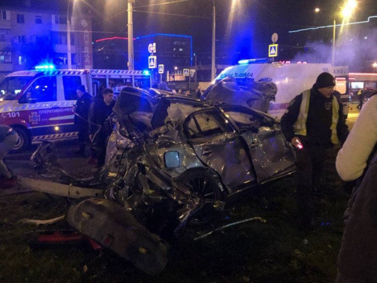 Авария на проспекте Гагарина в Харькове 26 октября