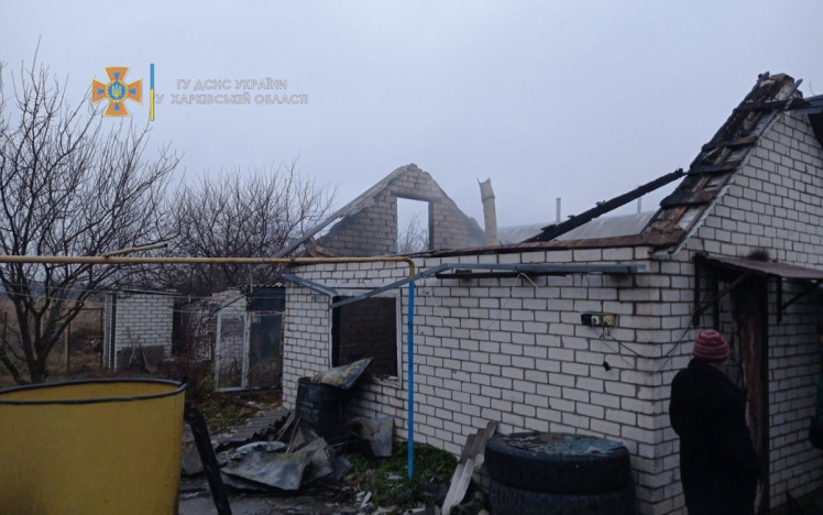 В Харьковской области 12 декабря потушили пожар на частной территории