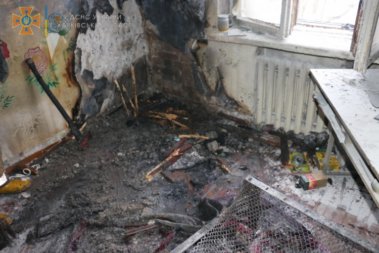 Пожар в общежитии Гигант в Харькове