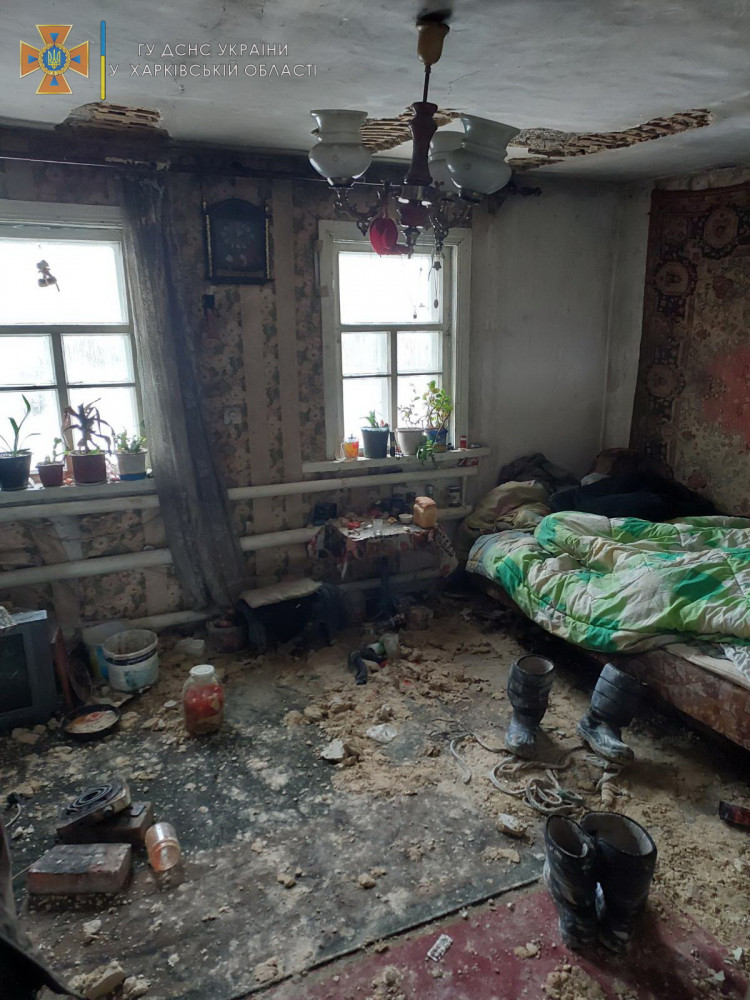 На Харківщині сталася пожежа в приватному будинку