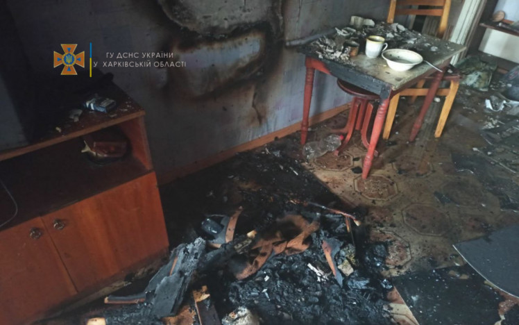 У Харкові внаслідок пожежі постраждав чоловік