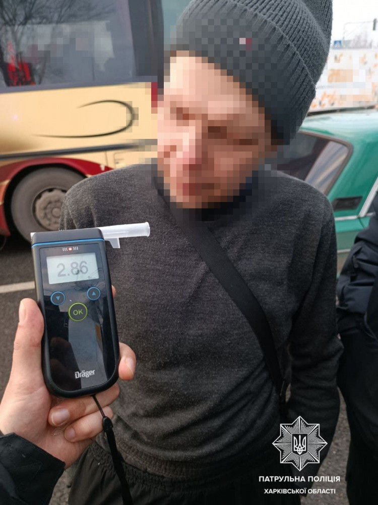 В Харькове остановили водителя под алкоголем